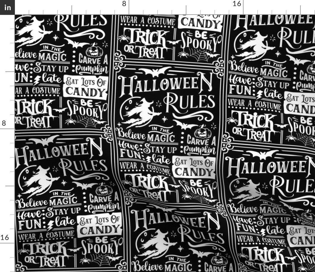 Halloween Rules Black Background