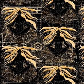 Witchcraft - black and gold  - medium scale