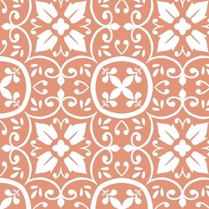 Decorative Tile in Peach Pink (medium)