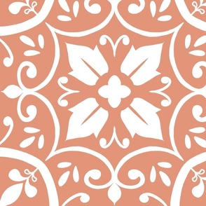 Decorative Tile in Peach Pink (big)