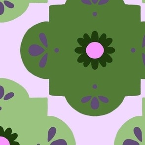 Floral Tile Large - Green