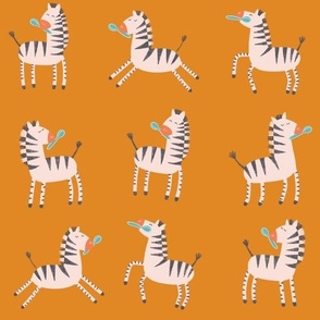 Spoonie Zebras - Orange