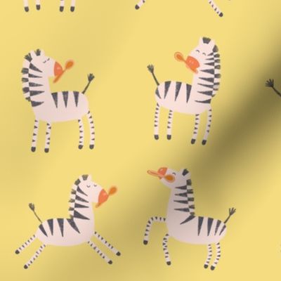 Spoonie Zebras - Yellow