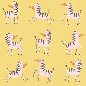 Spoonie Zebras - Yellow