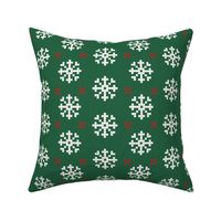 Charted Snowflakes Green