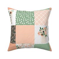 Peach and Green Floral Patchwork