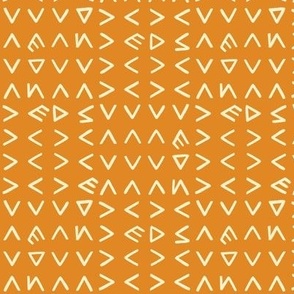 EDS Mud cloth - Yellow on Orange