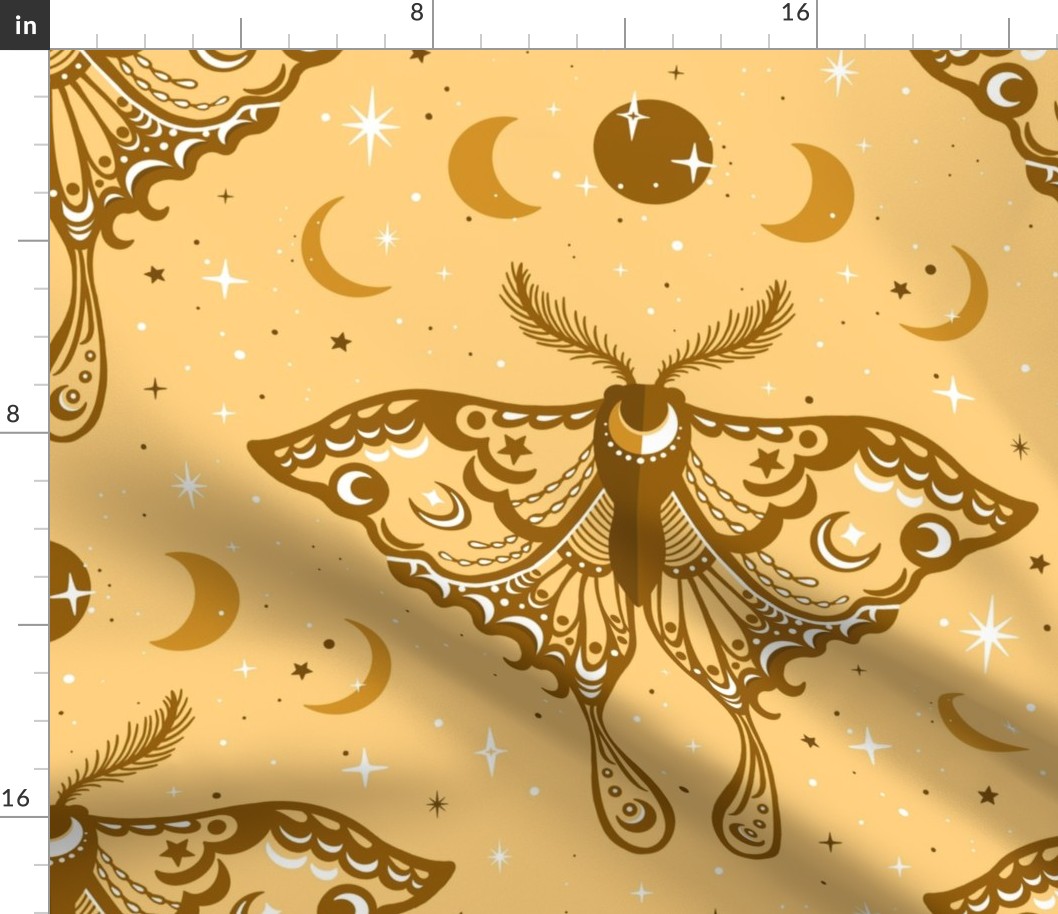 Celestial Luna Moth Yellow Gold by Angel Gerardo - Jumbo Scale