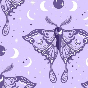 Celestial Luna Moth Amethyst Purple by Angel Gerardo - Jumbo Scale