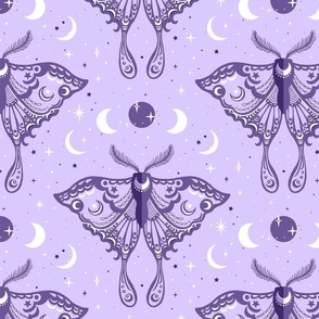 Celestial Luna Moth Amethyst Purple by Angel Gerardo - Large Scale