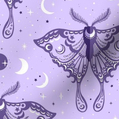 Celestial Luna Moth Amethyst Purple by Angel Gerardo