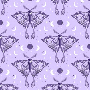 Celestial Luna Moth Amethyst Purple by Angel Gerardo