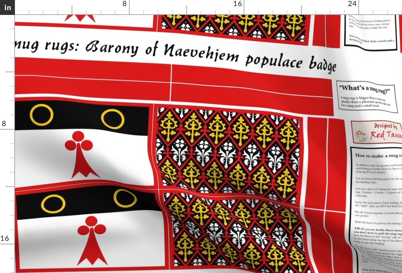 mug rugs: Barony of Naevehjem (SCA)