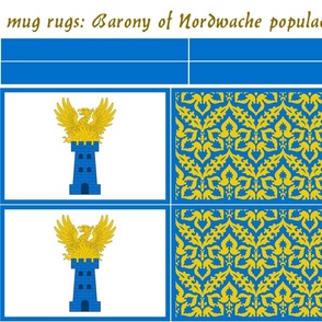 mug rugs: Barony of Nordwache (SCA)