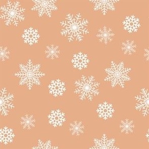 neutral snowflakes fabric - boho neutral fabric