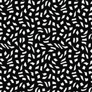 Distorted Black And White checkers, modern abstract minimalist, abstract