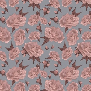 Faded Florals Pink Roses