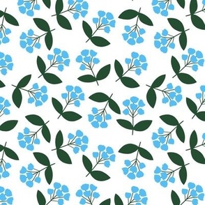 Bold blue ditsy floral