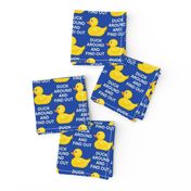 Small - Duck Around And Find Out - Royal - Funny Rubber Duck