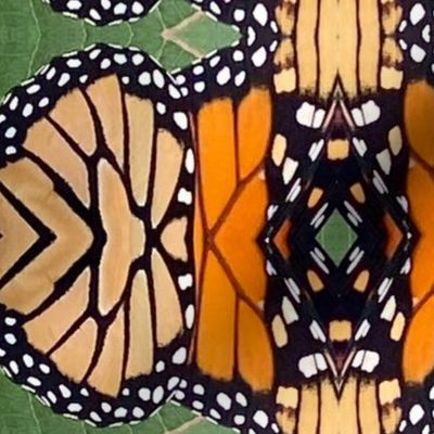 AJ MONARCH BUTTERFLY ABSTRACT GEOMETRICAL 2-JUMBO-MIRRORED