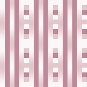 GRST3 - Gradient Mauve Stripes with Checked Embellishment - about half inch stripes