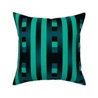 GRST5 - Checked Gradient Stripes in Teal Green Tones - Wide Stripes