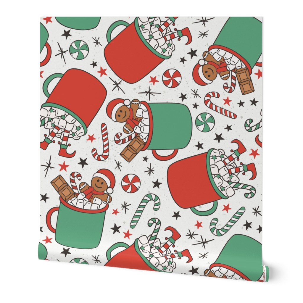 Christmas Hot Cocoa Vintage Gingerbread Cookie