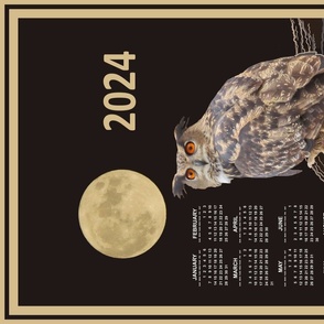 Hooty moon 2023 calendar sideways