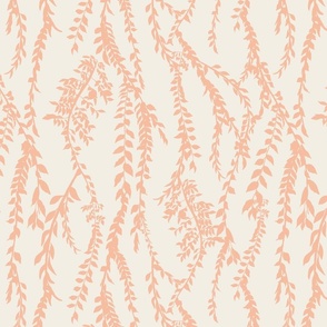 Elm Tree branches leaves pastel pink