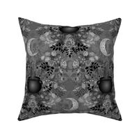 Witch's Garden Under the Moon (Grey small scale)  