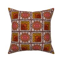 Floral Square Crochet | Terracota