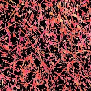 Abstract Reeds - BL01-L - Watercolor Splatter Paint - Light Red Pink Orange Black - 3H-Art - Modern Abstract Seamless Pattern