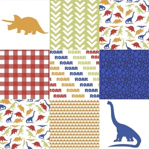 Primary Colors Road Dinosaur Patchwork