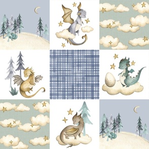 Soft Colored Dragon Patchwork