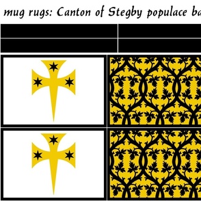 mug rugs: Canton of Stegby (SCA)