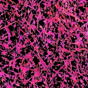 Abstract Reeds - BL02-L - Watercolor Splatter Paint - Strong Pink Magenta Orange Black - 3H-Art - Modern Abstract Seamless Pattern