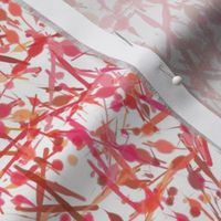 Abstract Reeds - WH01-L - Watercolor Splatter Paint - Light Red Pink Orange White - 3H-Art - Modern Abstract Seamless Pattern