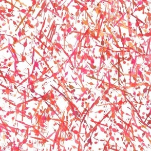 Abstract Reeds - WH01-L - Watercolor Splatter Paint - Light Red Pink Orange White - 3H-Art - Modern Abstract Seamless Pattern