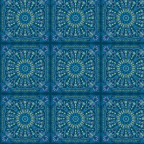 Dark blue tile style pattern