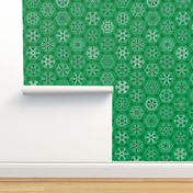 green snowflake mini-ornaments