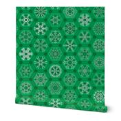 green snowflake mini-ornaments