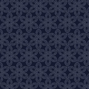 Victorian Lace - Navy Blue - Medium