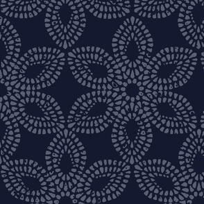 Victorian Lace - Navy Blue - Large