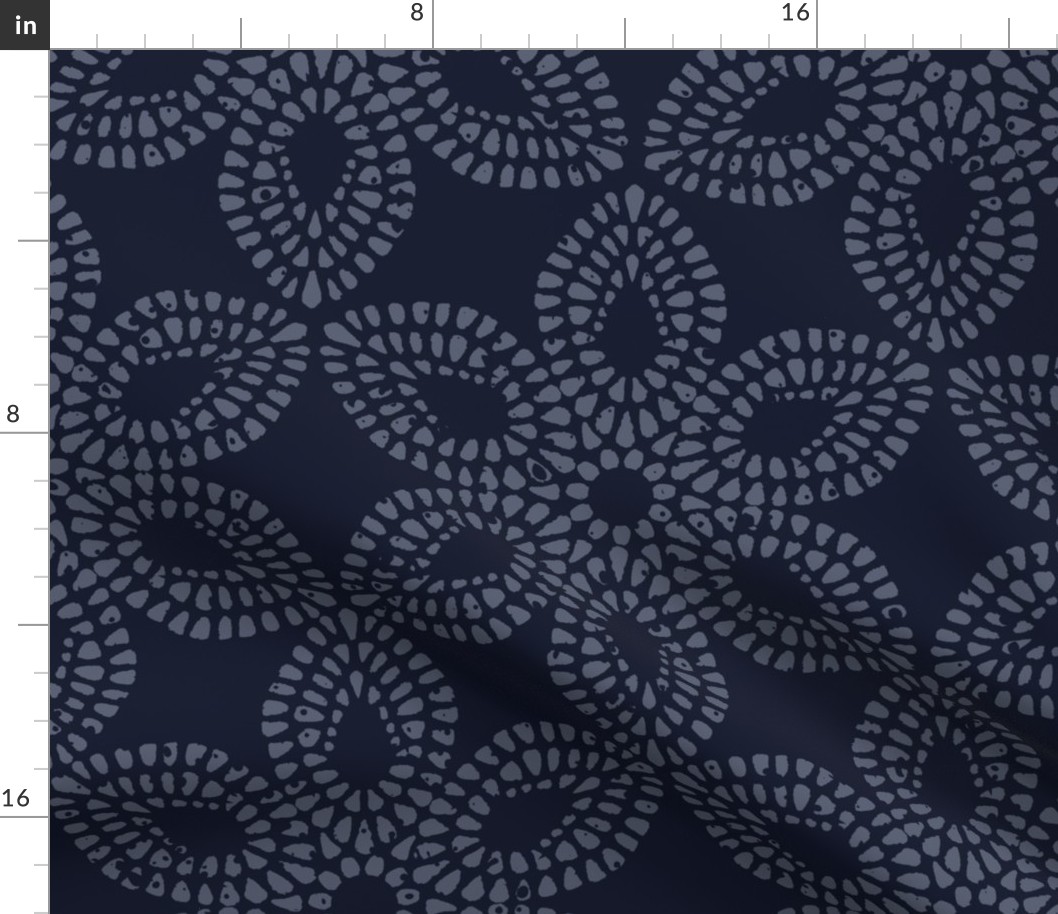 Victorian Lace - Navy Blue - Large