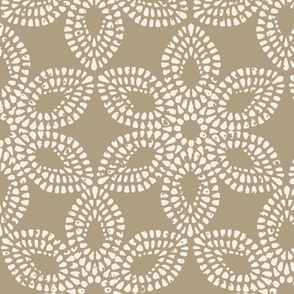 Victorian Lace - Neutral Tan - Large