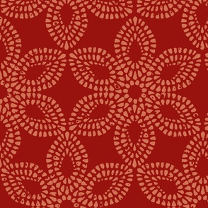 Victorian Lace - Cranberry Red - Large