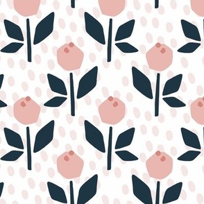 Polka Dot Floral Block Print