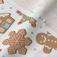 Gingerbread Cookies - White Multi, Large Scale