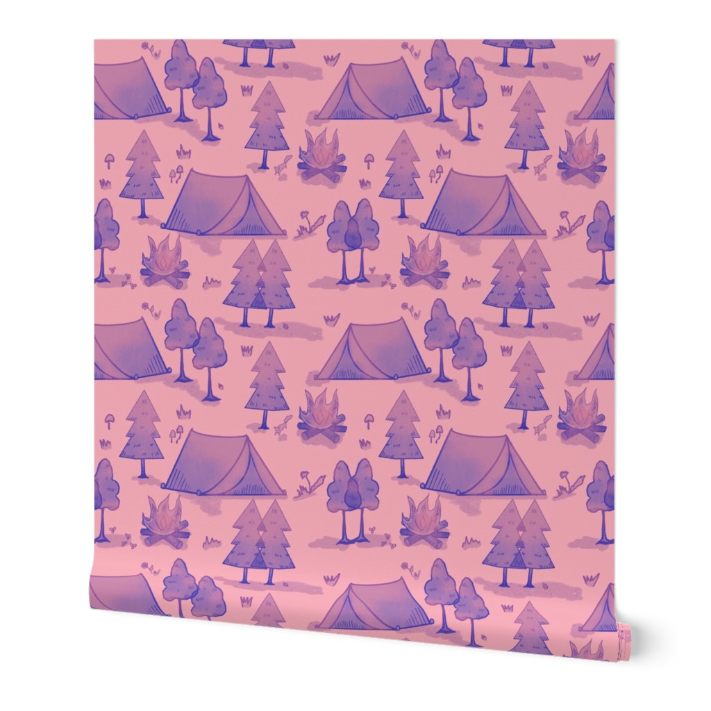 Camping in the Woods - Pink