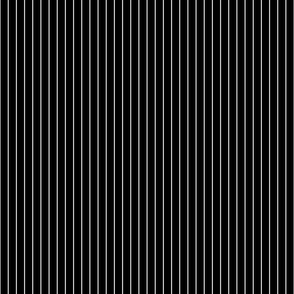 1/2 Inch Classic Vertical White Baseball Stripe Lines On Black